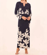 Misa Los Angeles Shae Midi Skirt in navy - women's skirt