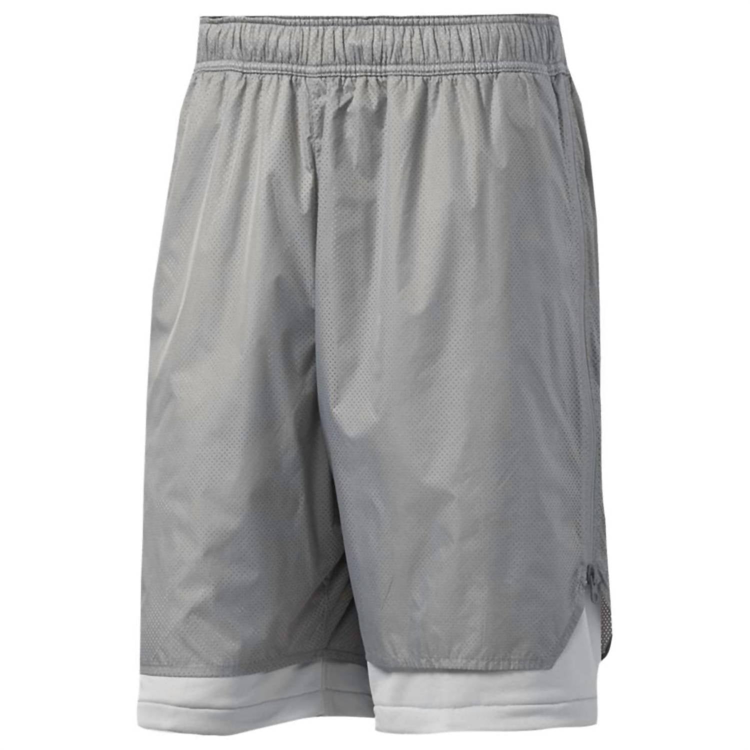 adidas Men's Harden Pull-on Shorts in gray - men's shorts - view 4