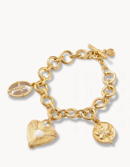 Women's Faith Hope Love Charm Bracelet