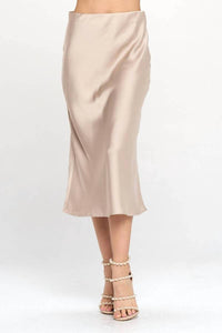 Rose & Crown - Spring Satin Midi Skirt