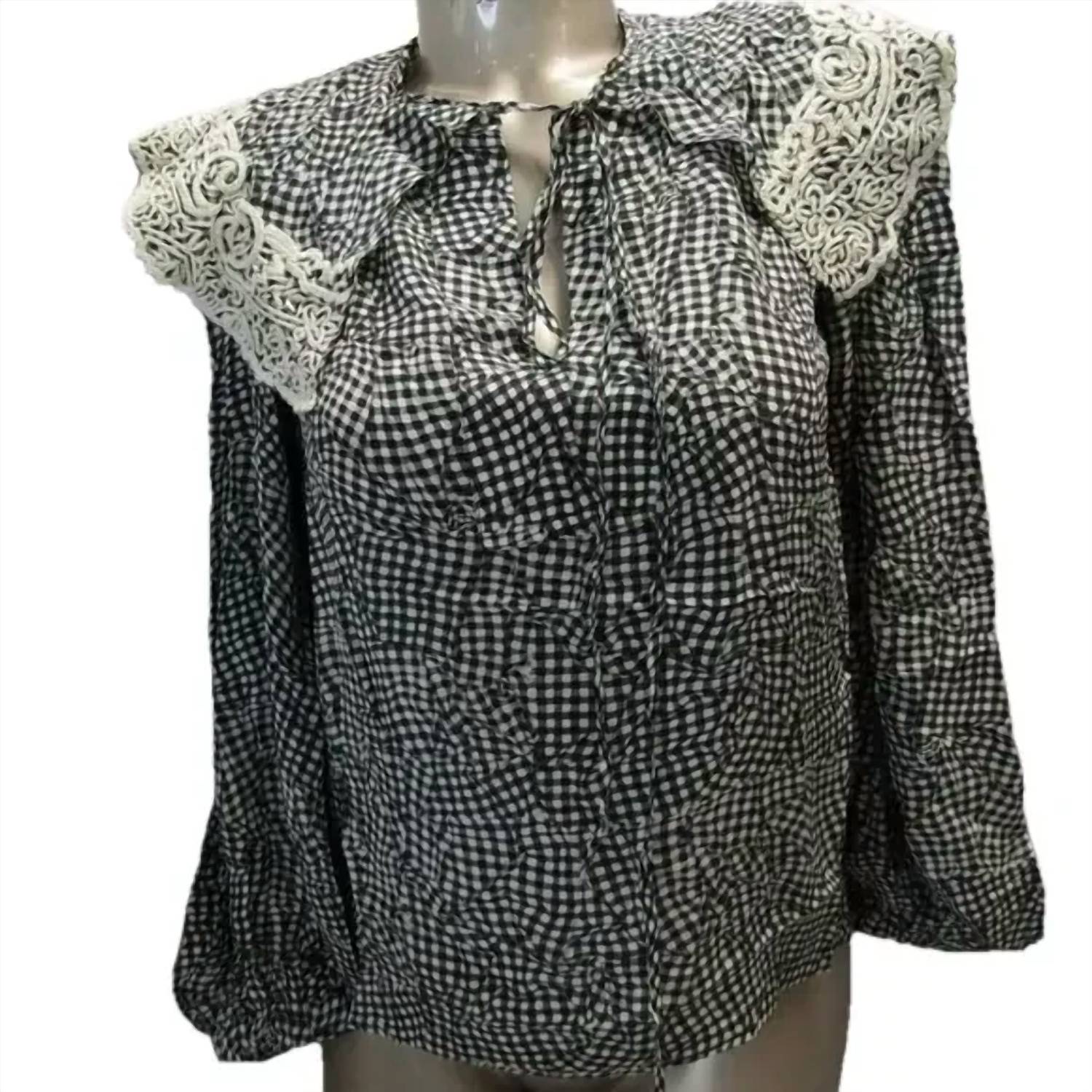 Mii Collection - Women's Long Sleeve Silk Button Up Tunic Shirt