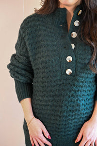 Frnch - Heather Lane Half Button Up Sweater
