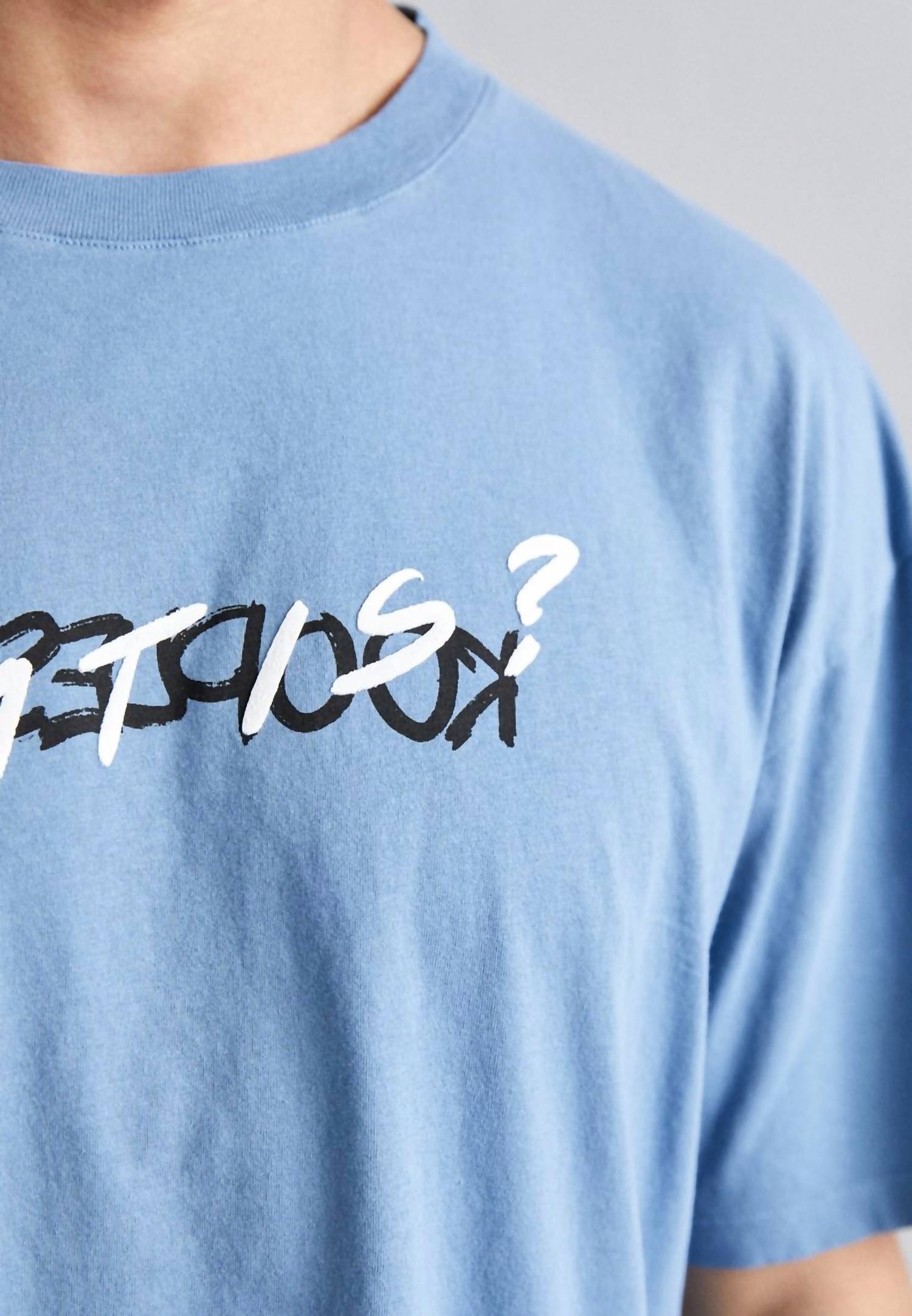 THE KOOPLES Graphic Tee Shirt in blu12 - women's t-shirt - detail view