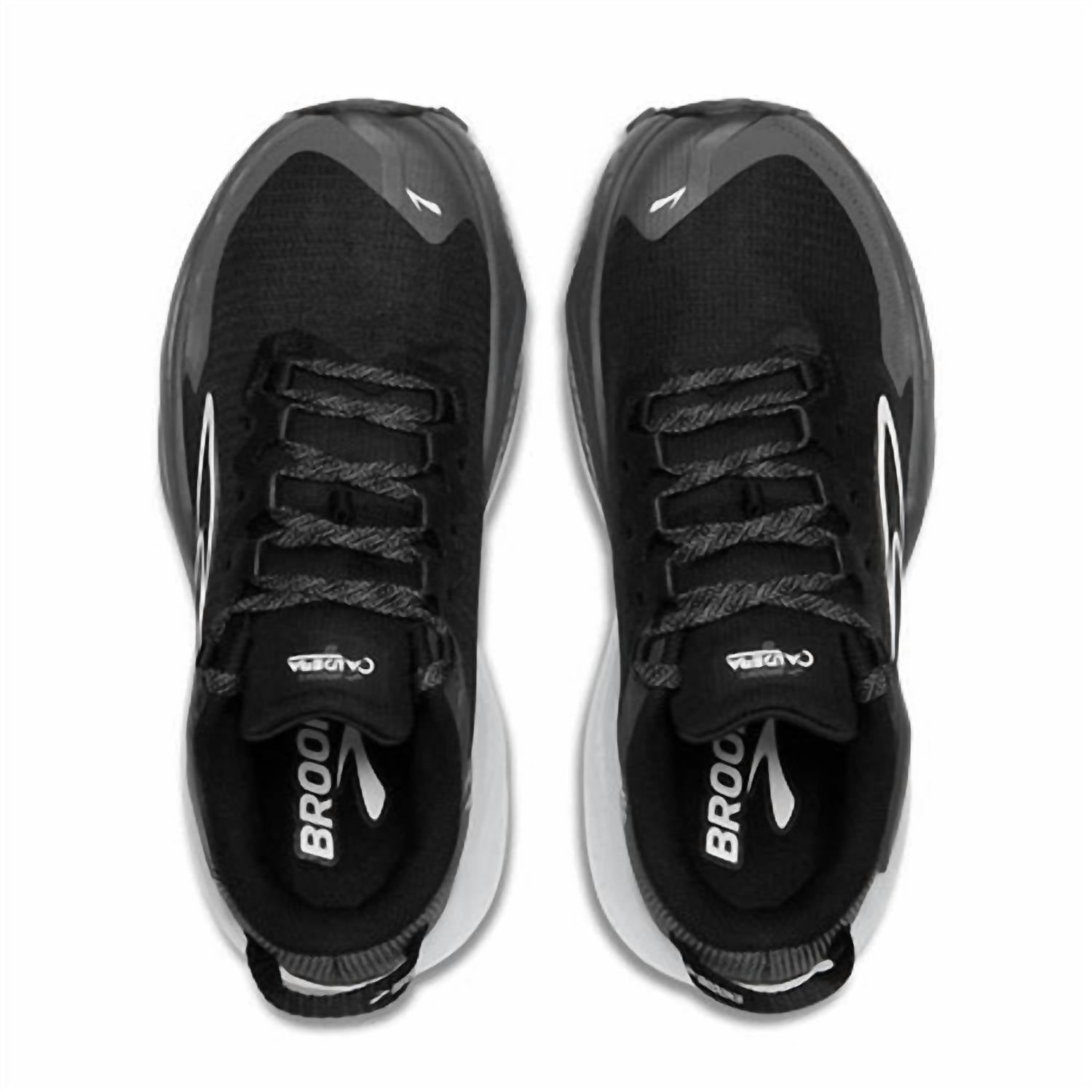 BROOKS Women's Caldera 8 Running Shoe in black blackened pearl white - women's shoe - alternate view