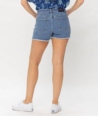 Judy Blue - Highwaist Star Embroidery Cut Off Shorts