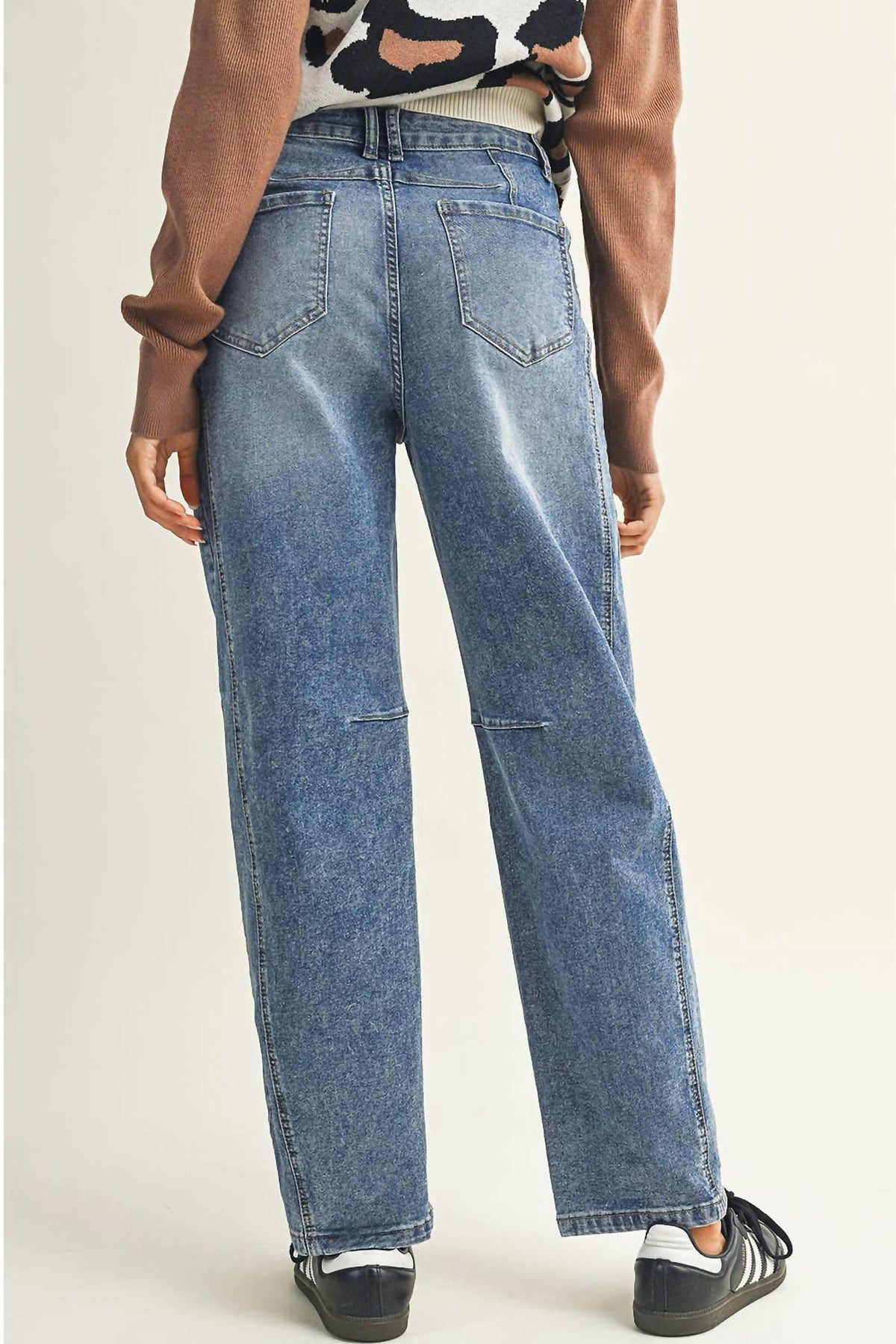 Little Daisy Closet - Vintage-washed Barrel Jeans