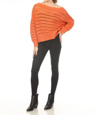 Planet By Lauren G. - Loomed Boatneck Sweater