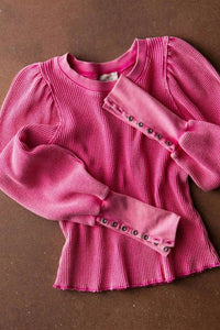 Urban Daizy - Heirloom Button-cuff Top