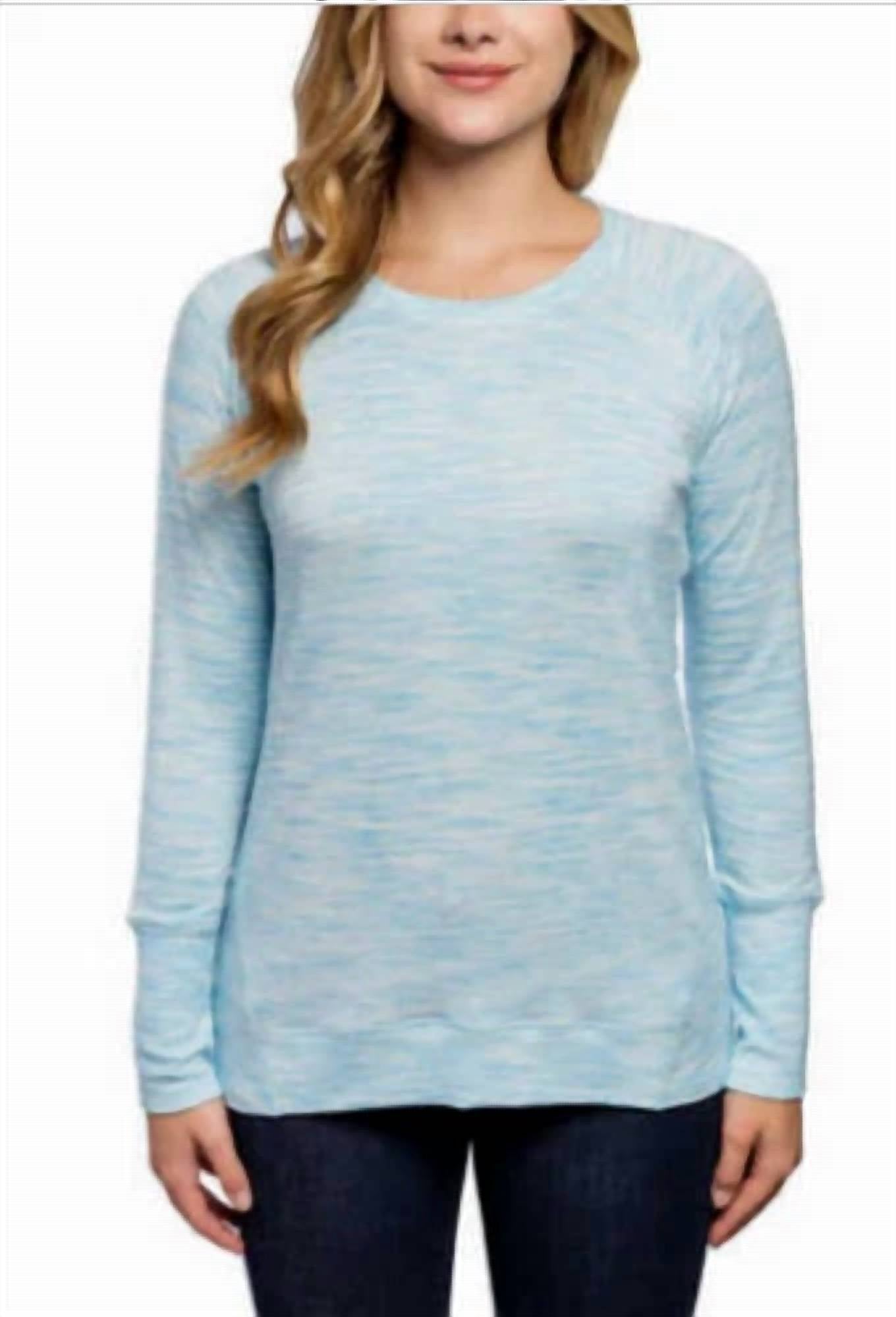 Champion - High Low Hemline Crew Neck Long Sleeve Tee