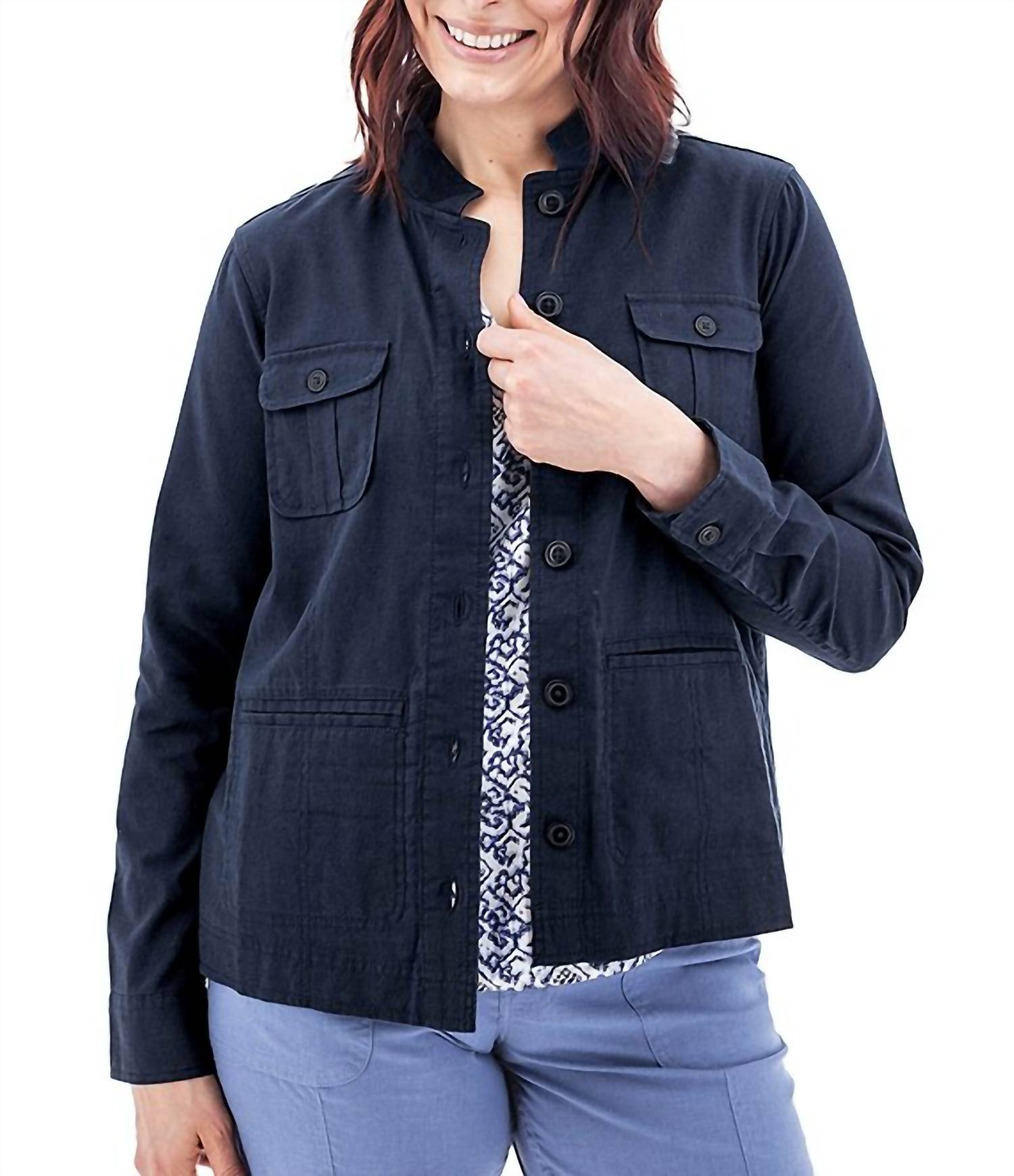 Aventura - Temple Lightweight Utility Woven Button Front Jacket