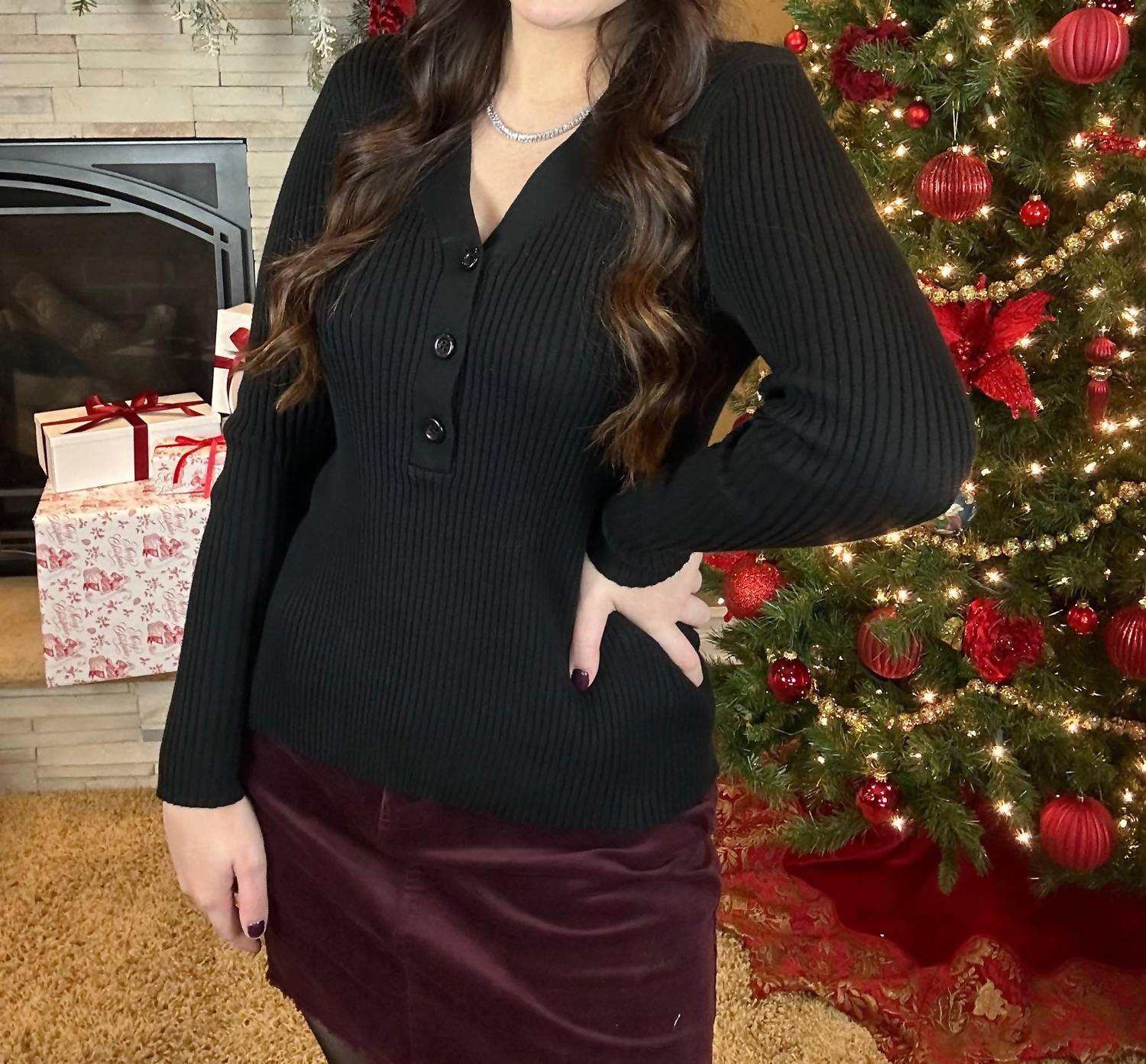 Mittoshop - LENNON BUTTON SWEATER TOP