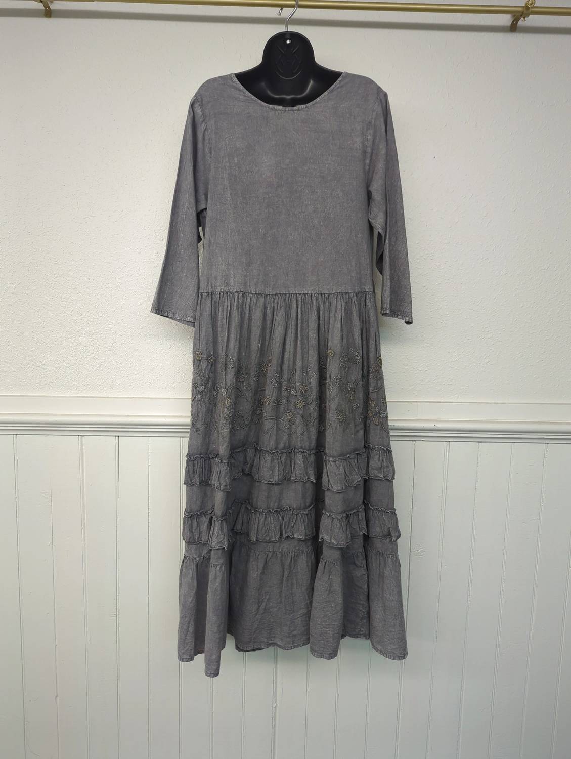 Paperlace - Women's Full Length Dress With Embroidery