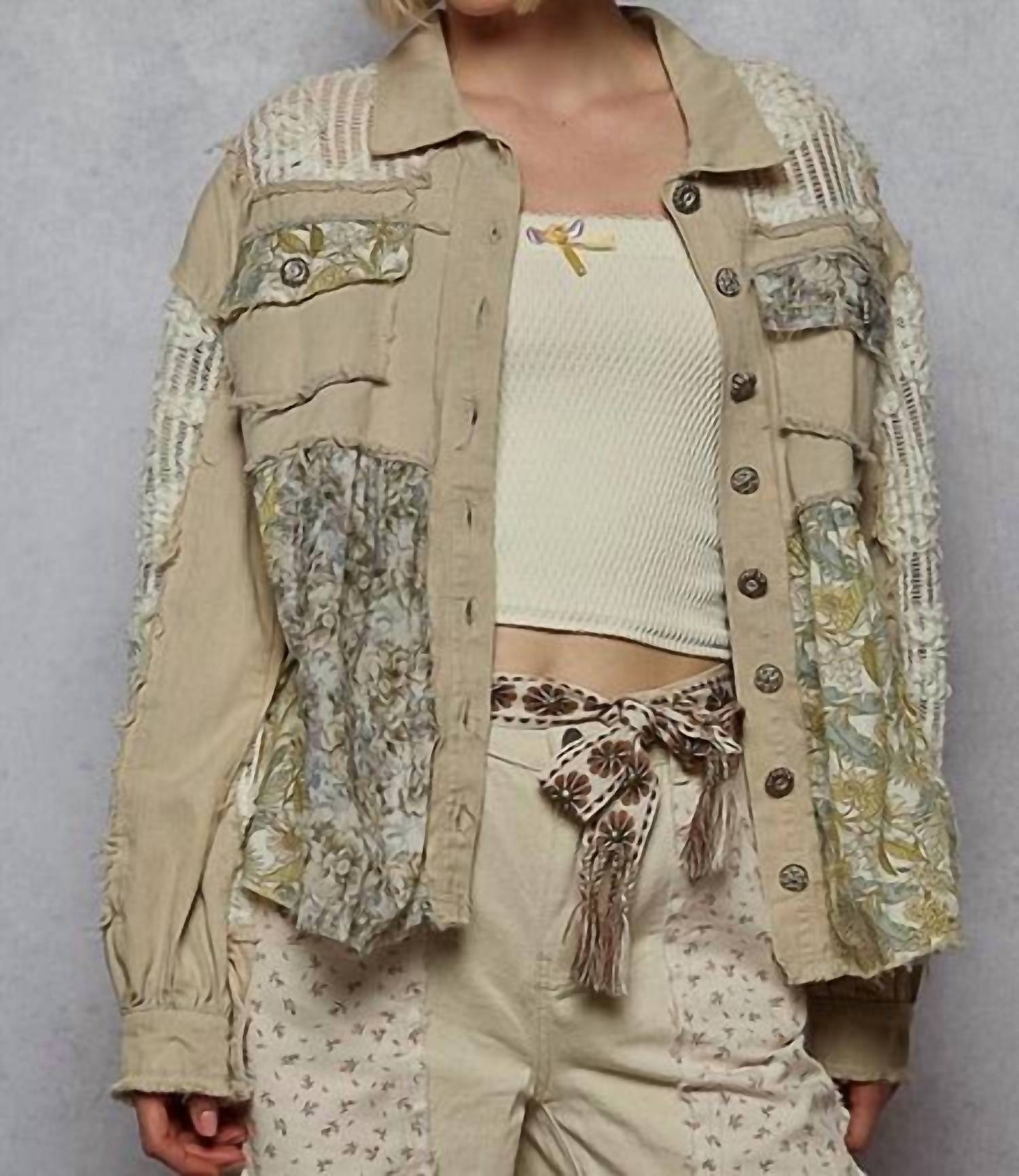 Pol - Balloon Sleeve Woven Jacket
