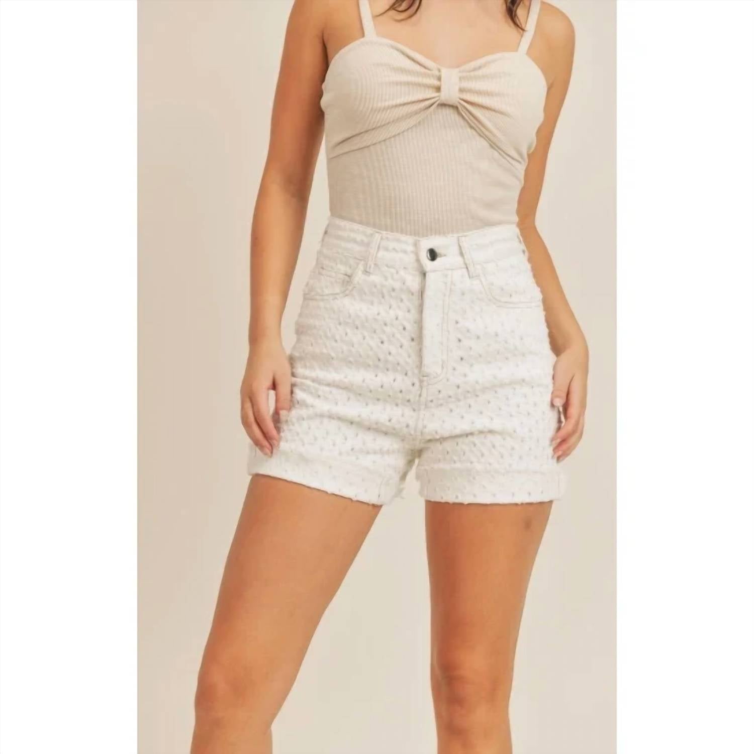 Sage The Label - Best Interest Punched Denim Shorts