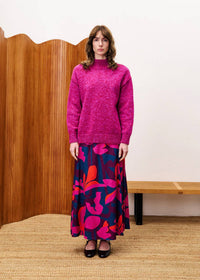 FRNCH Perrein Sweater in fuchsia - women's sweater - alternate view