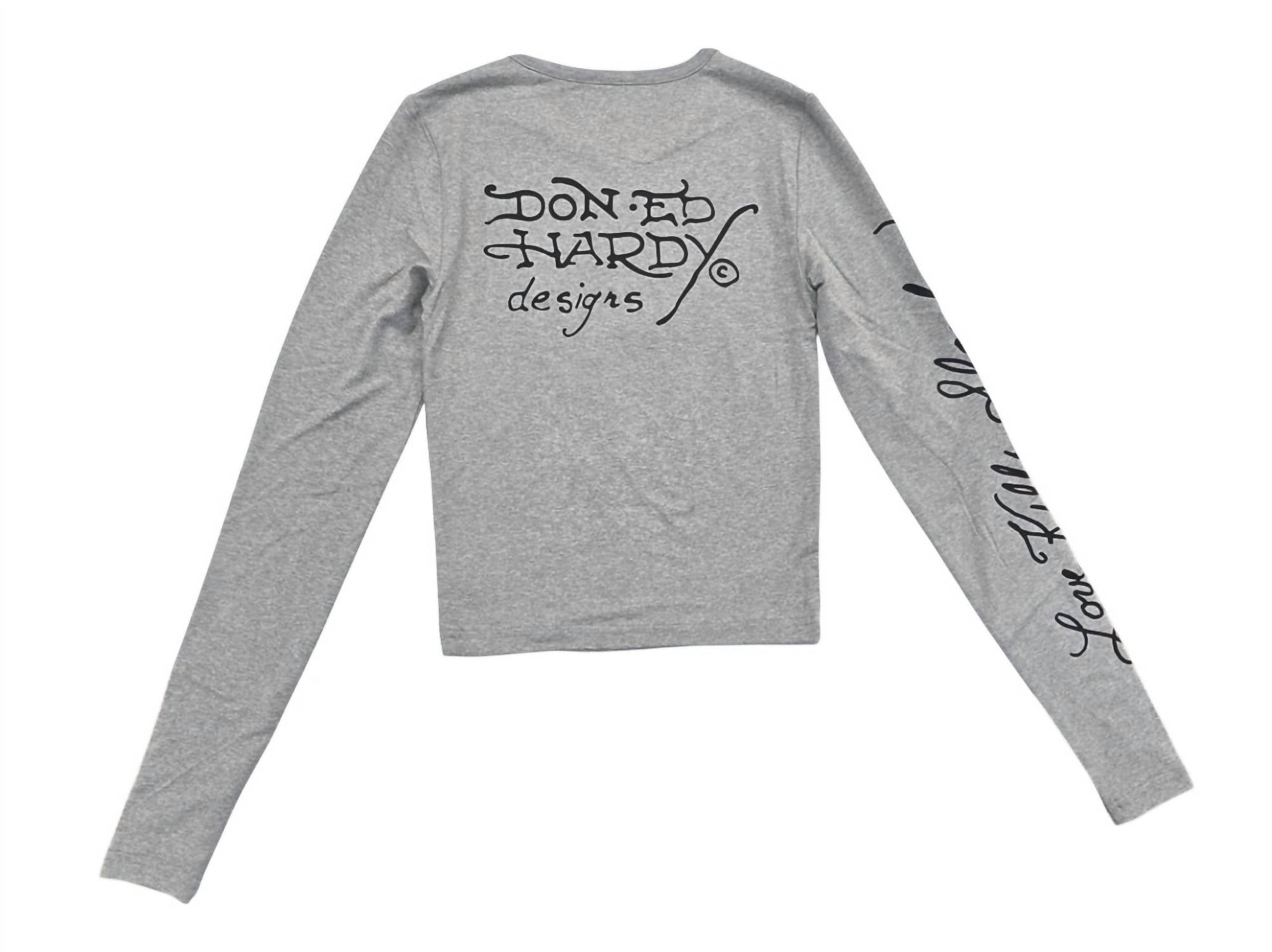 Ed Hardy - Women's Mary Long Sleeve Crop Shirt