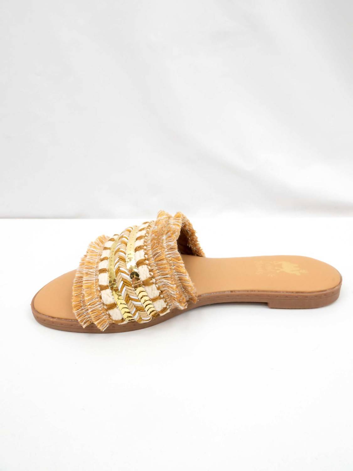 Camel Threads - Women's Joy Fringe And Bead Slide