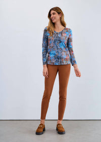 Fdj - Long Sleeve V Neck Top