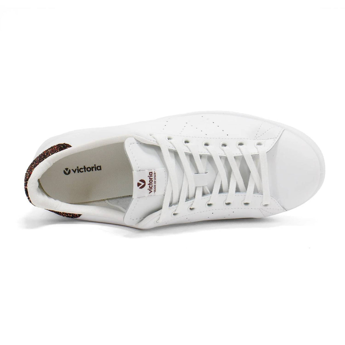 Victoria - Women's Glitter Leather Sneakers