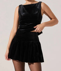 Astr - Jenika Velvet Drop Waist Skirt