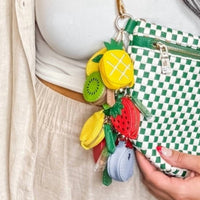 Pretty Simple Unisex Watermelon Zipper Pouch Bag Charm in red - women's item - detail view