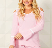 French Kyss - Cold Shoulder Contrast Top