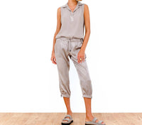 Go by Go Silk Parachute Capri Pants in sand - women's pants
