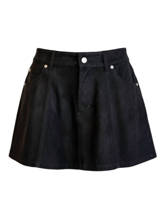 Olivaceous - Lasso Twirl Suede Skirt