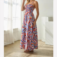 Skies Are Blue - Bianca Smocked Bodice Midi Dress