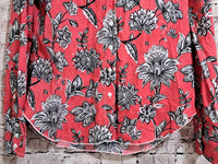 Cino - Women's Floral Long Sleeve Button Up Shirt