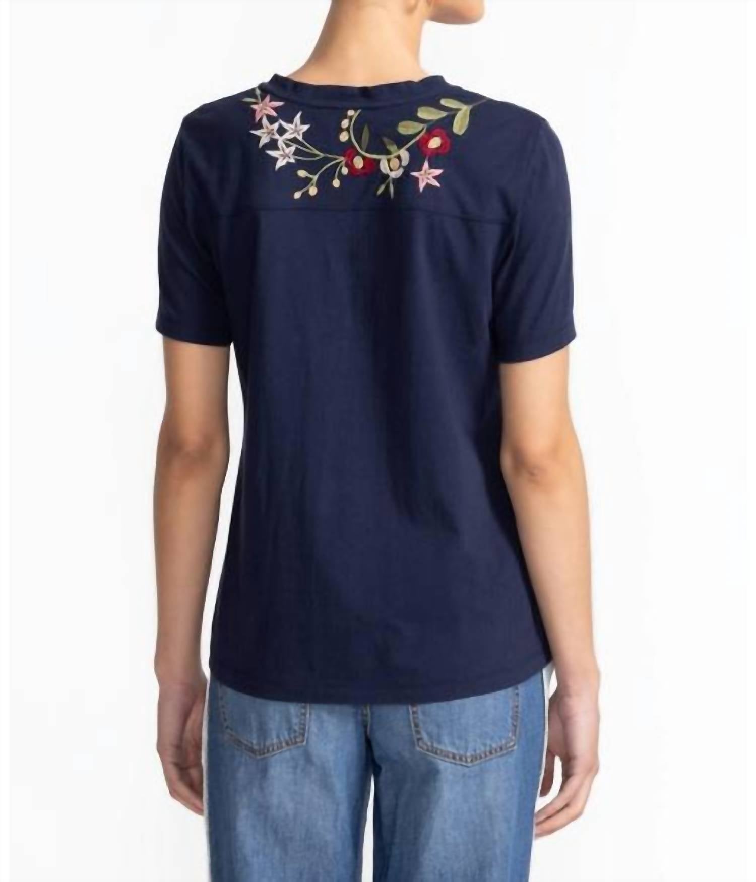 Johnny Was - V‑NECK SHORT SLEEVE TEE NICOLETTE
