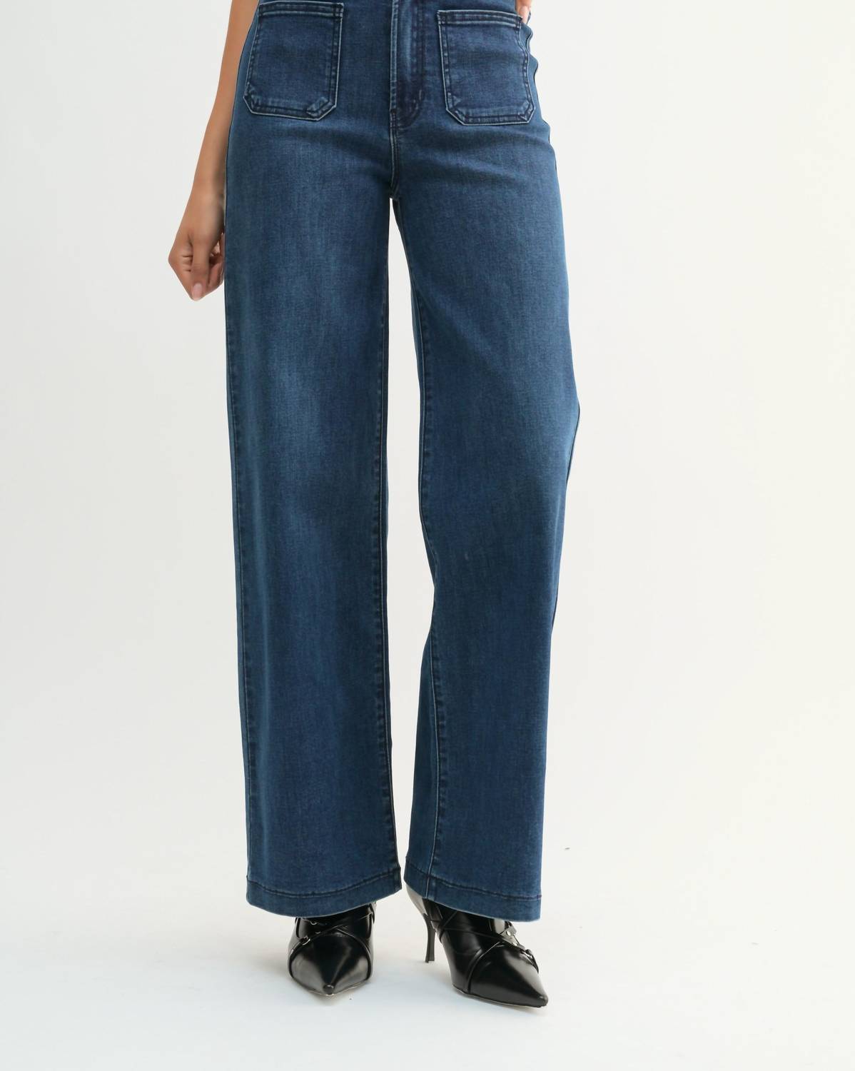 Jbd. - Mini Patch Pocket Wide Leg Jeans