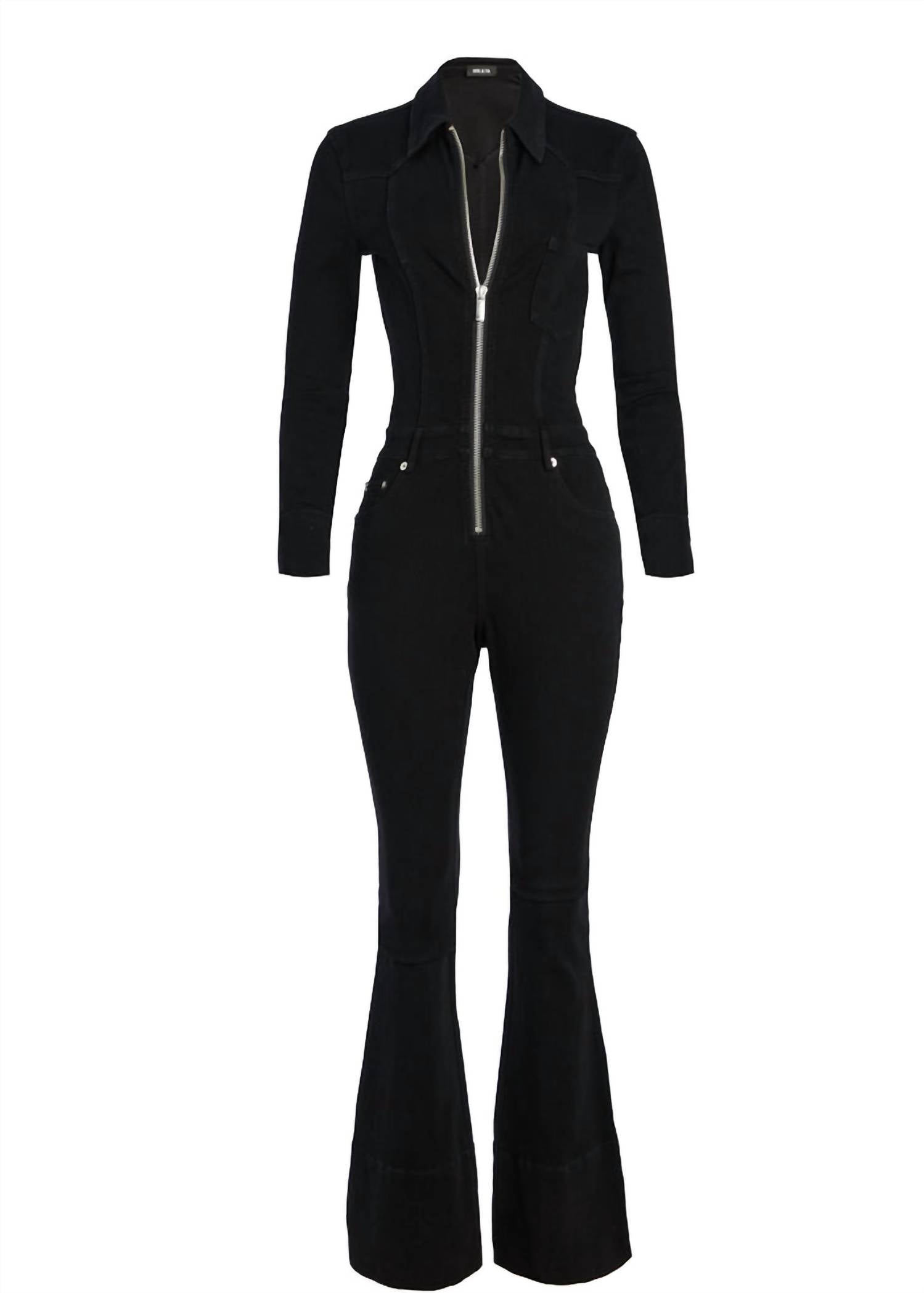 Ser.O.Ya - Deedee Denim Flare Jumpsuit