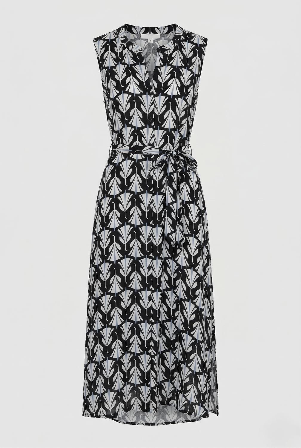 Apny - Women's Sleeveless Button Down Maxi Dress