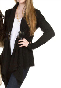Papillon - Buckle Detail Waterfall Cardigan