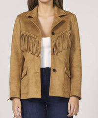 Dear John Denim - Oakley Faux Suede Fringe Blazer