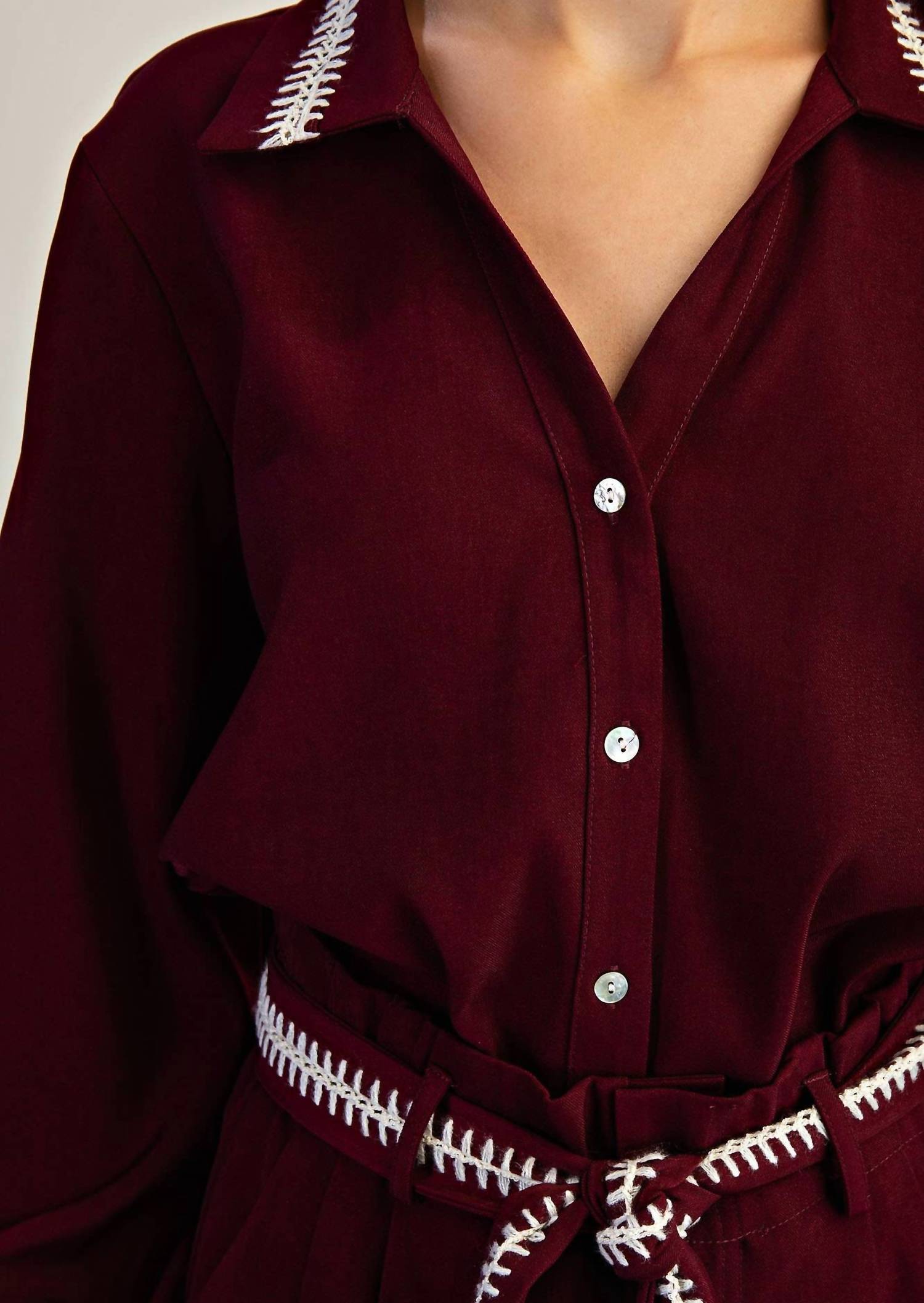 Glam - Stitched Grace Button-down Shirt