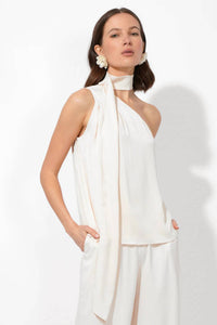 Adelyn Rae - Women's Lisette Scarf One Shoulder Top