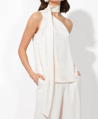 Adelyn Rae - Women's Lisette Scarf One Shoulder Top