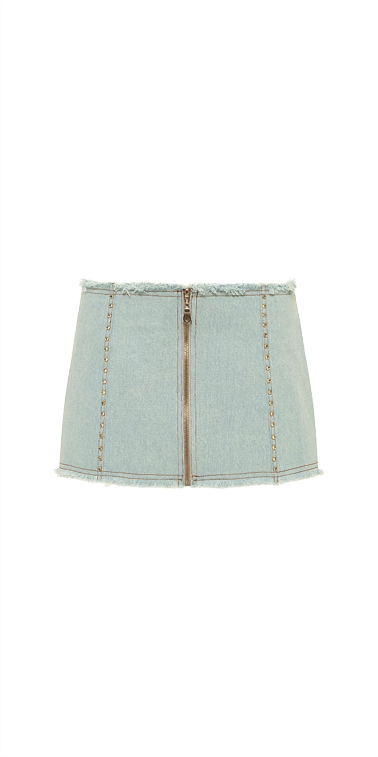 Siedrés - Loran Crystal Embellished Denim Mini Skirt