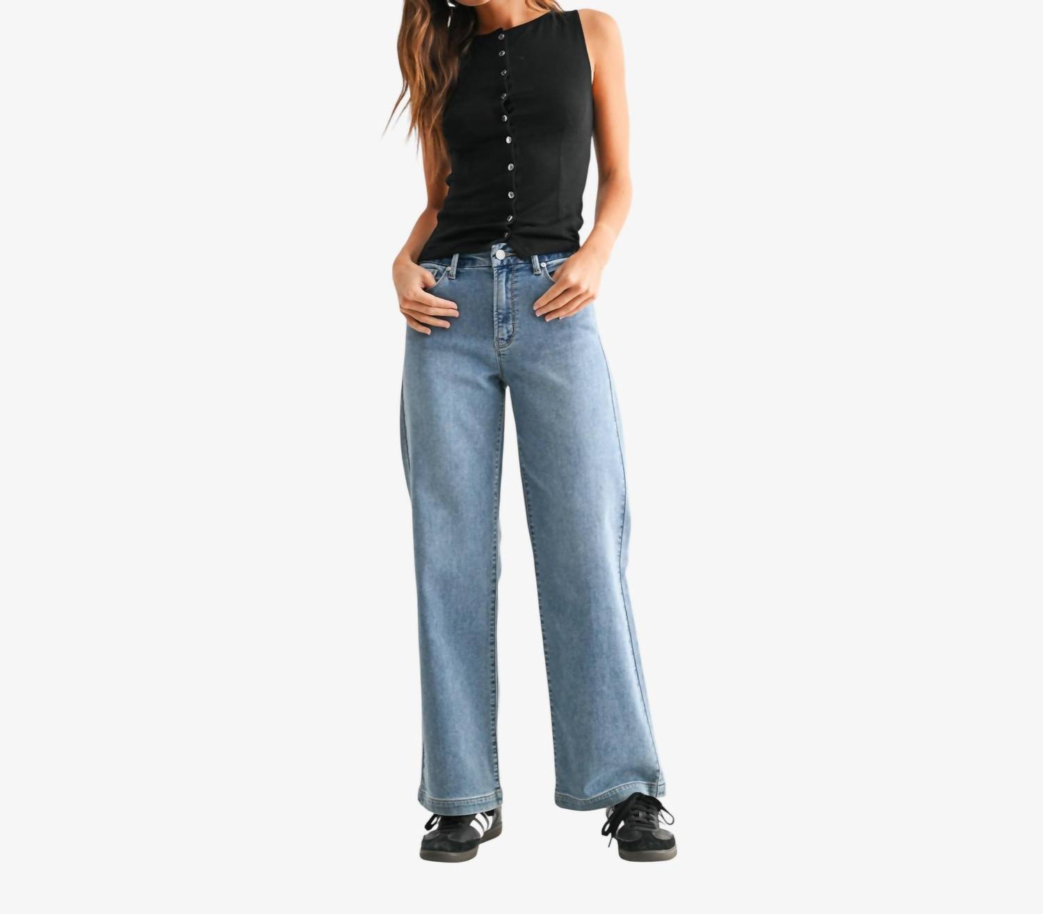 Jbd. - Slim Wide Leg Sweat-denim Jean