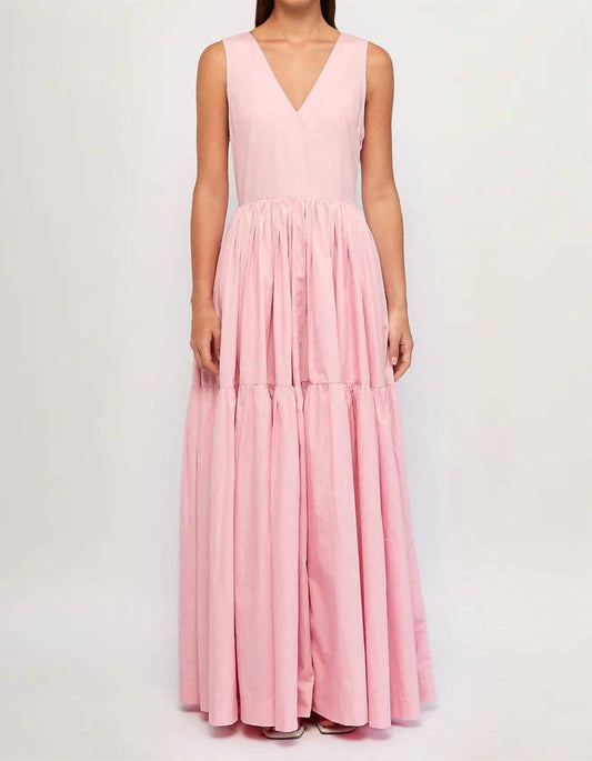 S/W/F - V Neck Tiered Maxi Dress