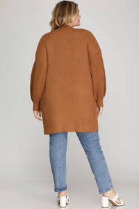 She + Sky - Open Front Cardigan