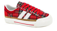 Corkys Footwear Women's That's Her Sneaker in red plaid - women's sneaker