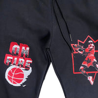 Retro Label - MEN'S 4S RED THUNDER ON FIRE JOGGER
