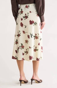 Lucy Paris - Crimson Floral Skirt