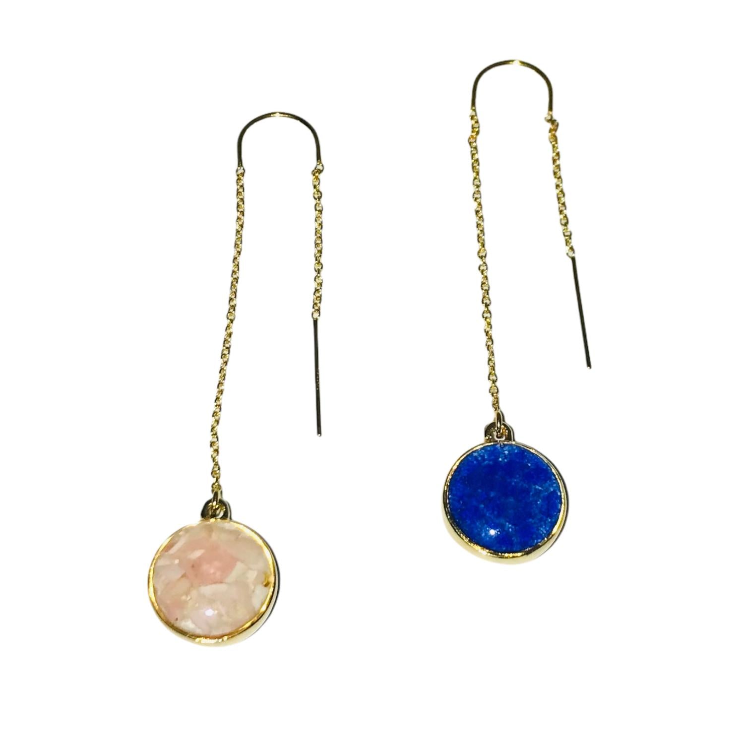 Dune Jewelry - Sandglobe Long Earrings - Two Element