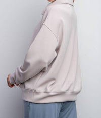 Rae Mode - Women's Scuba Quarter Zip Funnel Neck Pullover