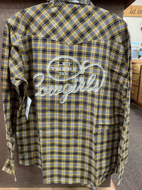 Bling A Gogo - Women's Plaid Western Shirt
