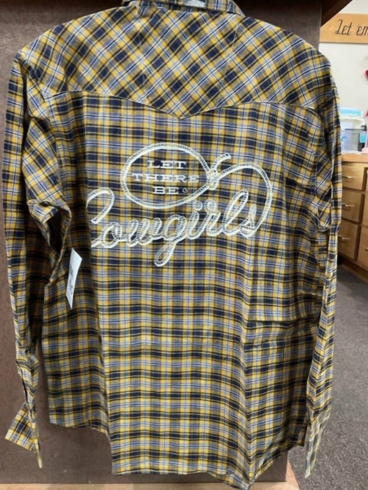 Bling A Gogo - Women's Plaid Western Shirt